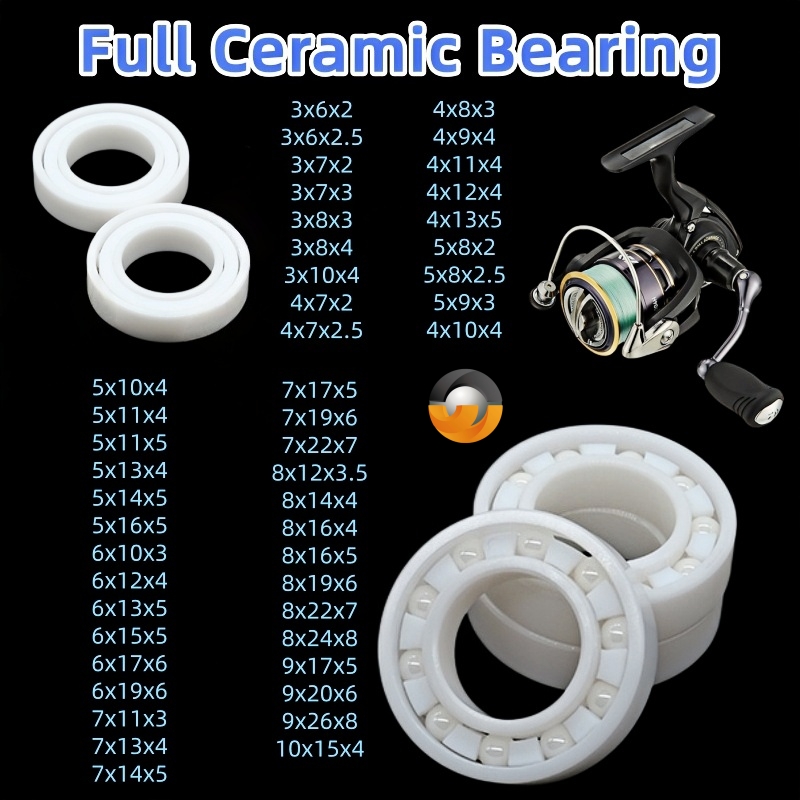 Fly Reel - 1개 MR84CE 4x8x3mm 풀 지르코니아 세라믹