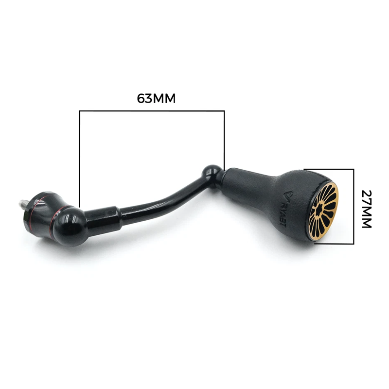 Daiwa Reel Fuego - 63mm 스피닝 핸들(TPE 블랙 노브 포함)